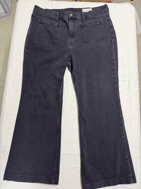 GAP 70s Flare Jeans Womens 33 High Rise Gray Vintage Style Wide Leg